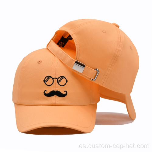 Tapas de bordado de gorra de béisbol naranja